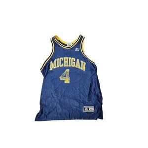 Vintage 90s Starter Michigan Chris Webber Jersey Men's XL